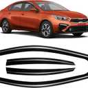 Rain Guards Window Deflector Fit for 2019-2024 Kia Forte Black 4 PCS