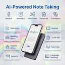 AI Voice Recorder (64GB) Real-Time Transcription & Summarization | 152 Languages, Noise Cancellation & App Control for Meetings, Lectures, Interviews & Calls