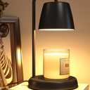 Candle Warmer Lamp with Timer and Dimmer - Electric Candle Lamp Warmer for Jar Candles - Ideal Home Decor Gift for Women, Daughter, and Mom - Includes 2 Bulbs (Black)