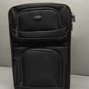 U.S. Traveler Rio Lightweight Softside Rolling Carry-on Suitcase, 2-Wheel Single, Black