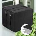 Winter Window Air Conditioner Cover Waterproof for Outside Unit, Luxiv Freeze Protection Cover for Outdoor Window Ac Insulation Cover with 3 Layer (Black, 17Wx12Dx13H)