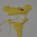 Avidlove Bra and Panty Set Ruffle Lingerie Set Mesh Babydoll Chemise (X-Small, Yellow)