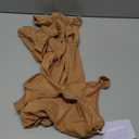 MANGOPOP Women's Mock Turtle Neck Bodysuit Short Sleeve Body Suits Basic T shirts Clothing Tops (XX-Large, 02 Camel)