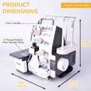 Lumina Sienna Serger Sewing Machine - Industrial Grade Sergers & Overlock Machines with Durable Metal Frame, 3-4 Serger Thread Capability - Overlocker Sewing Machine for Heavy Duty Fabric