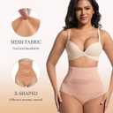 2 PCS Thong Shapewear with Tummy Control for Women, High Waisted Body Shaper Underwear Seamless Shapewear (XL)