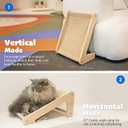 PETKARAY Cat Scratcher, Sisal Scratching Ramp, L Shape Scratch Pad for Indoor Cats, Kitten Wall Furniture Protector Small