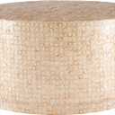 Linon Gold Capiz Mosaic Kiro Coffee Table, 30 in x 30 in x 17 in