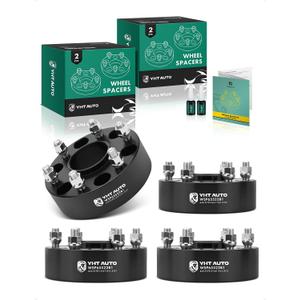 YHTAUTO 6x5.5 Hubcentric Wheel Spacers 2 inch Fits Silverado Sierra 1500, Forged 6x139.7mm, Chevy GMC Cadillac, Tahoe, Yukon, Suburban, 6 Lug Tire Spacers 50mm w/ M14x1.5 Studs 78.1mm Hub Bore 4PCS