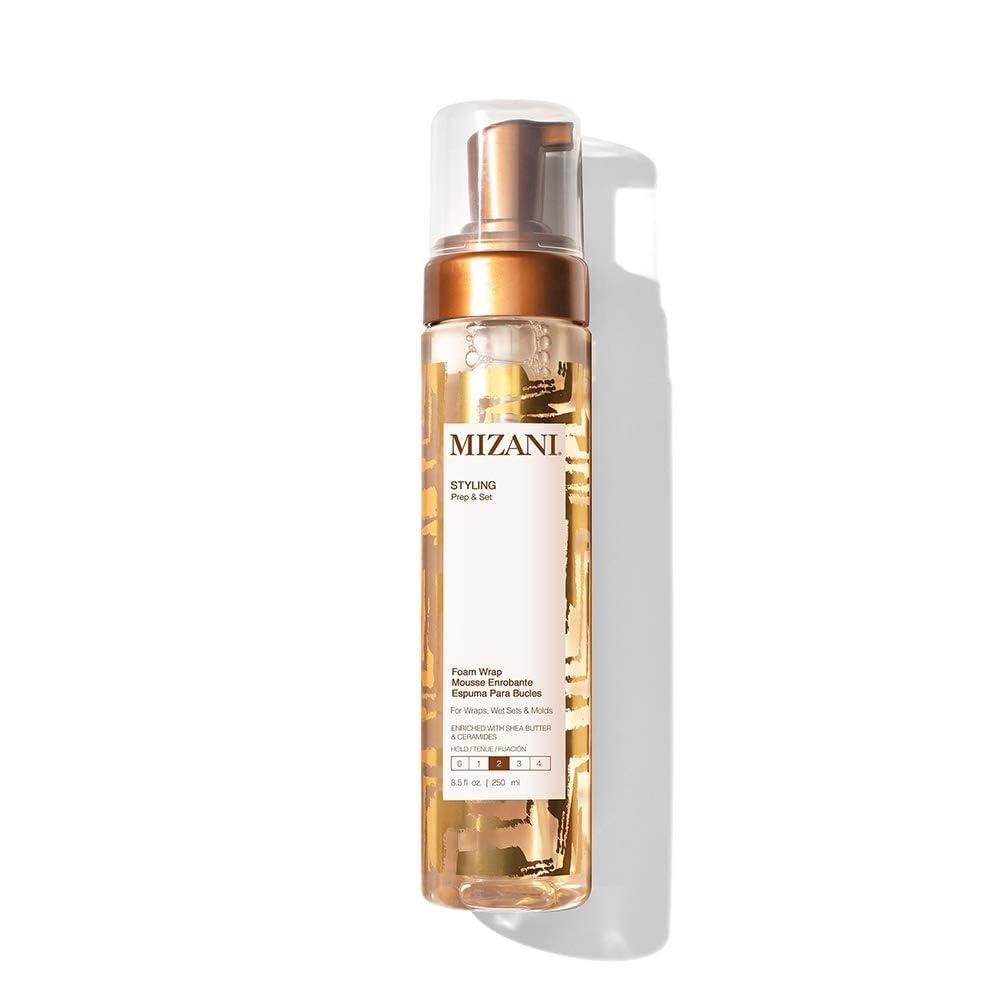 Mizani Foam Wrap Curly Hair Styling Foam - Anti Frizz Moisturizing Hair Mousse with Shea Butter, Smooth and Shine, Non-Greasy, Silicone-Free, Free from Drying Alcohols