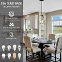 Black Pendant Lights Kitchen Island 3 Pack, Mini Crystal Chandeliers, Modern Pendant Lights Ceiling Lighting Fixtures for Kitchen Island, Dinning Room, Bedroom