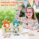 Montessori Math Toy for Kids 3-5, Double-Sided Finger Counting Board with Writing Board & Number Blocks, Preschool Learning Toy for Addition & Subtraction, Educational Gift