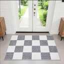 Checkered Rug 2x3 Washable Soft Rug Low-Pile Boho Rugs for Living Room with Non-Slip Backing for Bedrooms, Classroom, Dining Room, Office, Kids Playroom