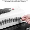 MAKEASY Spiral Coil Binding Machine with 46 Fully Disengaging Pins - 4:1 Pitch - Electric Coil Inserter - Adjustable Side Margin, Comes with Free 1 Box Coil Spines & Plier, 20 Sheet Punch Capacity