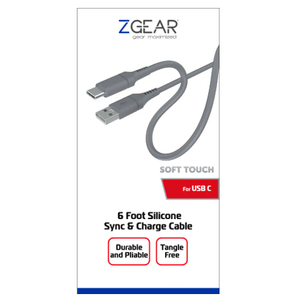 6 Foot Silicone Rubber Sync & Charge Cable