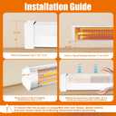 Baseboard Heater Cover, Adjustable Length from 3FT to 6FT, Including Left and Right End Covers, High Carbon Steel, Total Length of 6FT