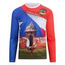 SAMERM Puerto Rico Shirt for Men Quick Dry Crop Top Printed Hispanic Heritage Month Boricua Rican Flag T-Shirt (L)