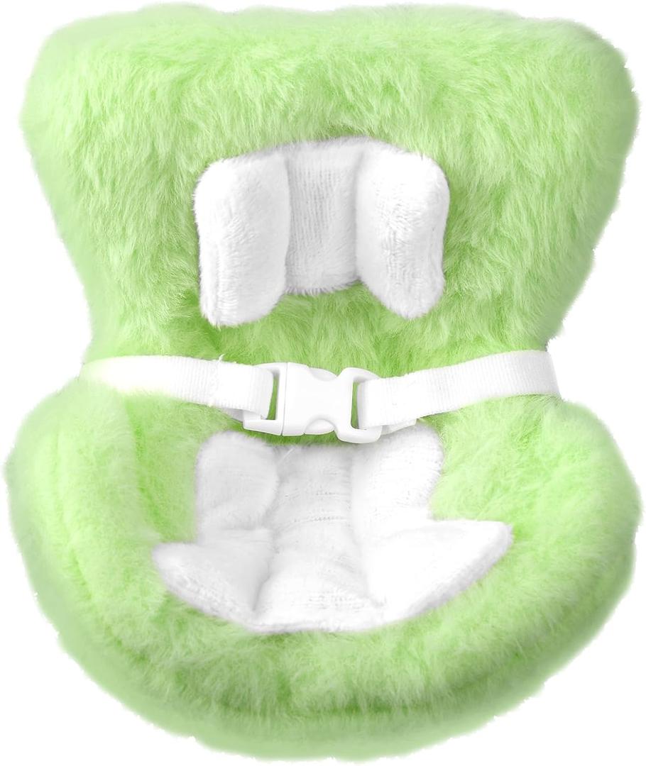 2 x Doll Car Seat, Cute Car Sofa Chair with Soft Furry Cushions Air Vent Clip and Desktop Display Ornament Accessories and Gifts for Blind Box Doll Stuff Fans Collectors (Green)
