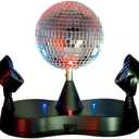 Forum Novelties Rotating Mirror Dico Ball with Light Party Kit, Red/Green/Blue
