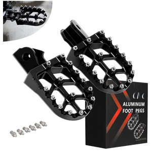JFG RACING Dirt Bike Foot Pegs,7075 Aluminum CNC Pedals Rests for Surron Light Bee X and S/E Ride Pro S SS SR/CRF150F CRF230F 03-19/CRF250F 19-24/XR150L 15-24/KDX200 83-94-Black