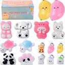 16 Pack Taba Squishy Toys Kit, Mochi Squishies Fidget Toys for Sensory Stress Relief, Birthday Party Favors for Kids, Classroom Goodie Bag Fillers, Pinata Stuffers for Boys Girls