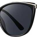 Soft Cat Eye Sunglasses for Women Trendy Cateye UV400 Protection | Fashion Shades CL22017 Black Lens/Black Frame