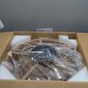 20 Inch Boho Caged Ceiling Fans with Lights Flush Mount, Layered Rattan Ceiling Fan with Light Remote Control with Reversible 6 Speeds for Bedroom, Nursery, Living Room, E12 Base, Indoor