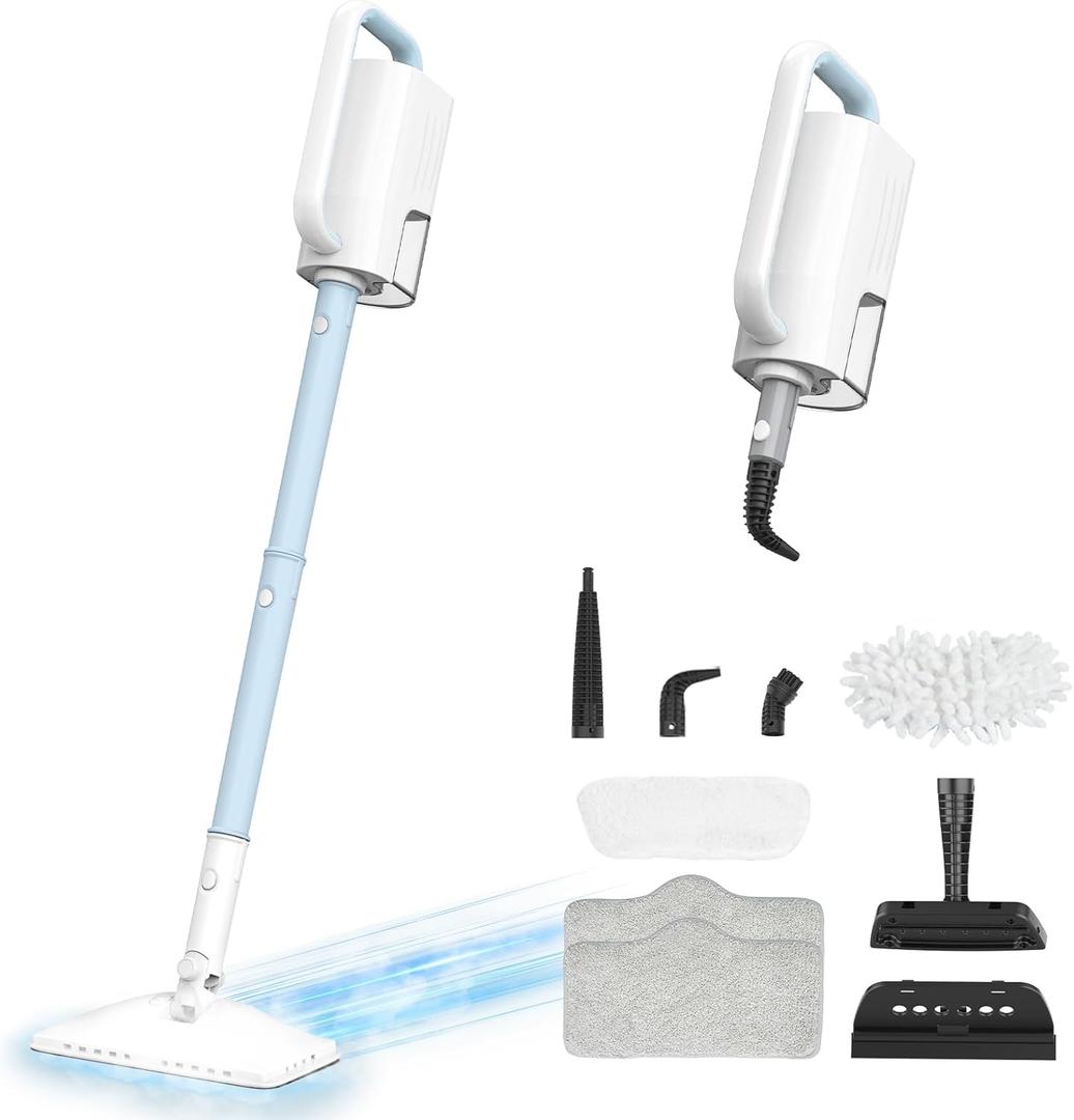 Rotated Steam Mop Cleaner 23FT Power Cable, Detachable Steam Cleaner (Sky Blue)