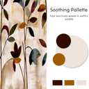 SUBRTEX Blackout Curtains 52Wx72L, Room Darkening Floral Curtains, Thermal Insulated 2 Panels Window Drapes, Boho Farmhouse Curtains for Living Room Bedroom Window Treatments, Brown