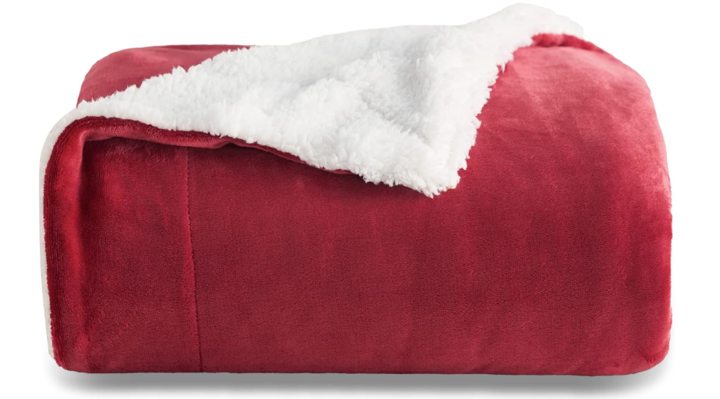 Bedsure GentleSoft Sherpa Fleece Throw Blanket for Couch, Non-Heated, Thick and Warm Throw for Girls and Women, Soft Fuzzy Plush Kids Blanket for Winter, Lilac, 50x60 Inches