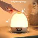 Egg Night Light for Nursery, Portable Rechargeable Baby Nightlight with Touch Control & RGB Color Changing, Dimmable Breastfeeding Lamp with Timer, Cute Wireless Night Light