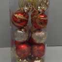 Christmas Ball Ornaments Set, 20pcs 3.15'' Red and Gold Christmas Shatterproof Ornaments Set for Xmas Tree Traditional Christmas Tree Decoration Hanging Baubles for Home Decor