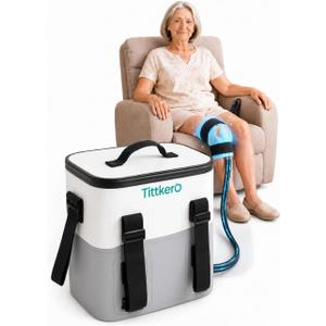 Ice Machine for Knee After Surgery with Continuous Cold Circulation, Cold Therapy Machine, Ice Therapy Machine with Physical Compression Quiet Pump for Shoulder, Hips,Ankles, Feet Pain Relief Recovery