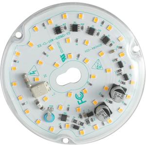 3.93'' LED Ceiling Fan Light Retrofit Kit, Ceiling Light Replacement Panel PCB 18W 3CCT 2200LM 120V CRI90 ETL Dimmable (Pack of 1, Warm White 300K)