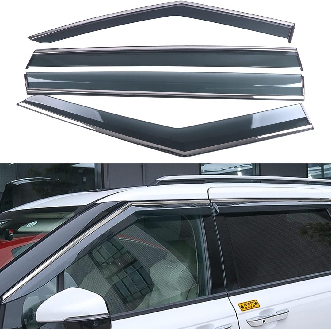 for Kia Carnival 2022-2024 Side Window Wind Deflectors Sun Rain Guard Vent Shade Window Visors Car Accessories 4pcs, As pictures show