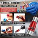 Wire Stripper for Drill,Wire Stripping and Twisting Tool for 6/8/10/12/14AWG,Portable Wire Nut Twister for Power Drill,Cable Quick Twister Tool and Connector8pcs