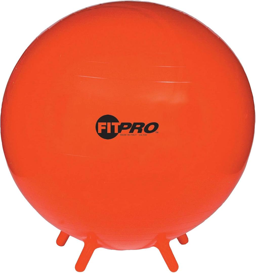 Champion Sports Fitpro Ball with Stability Legs (75cm, 30" Diameter, Red)