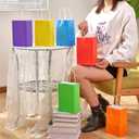 SUNCOLOR 12-Pack Rainbow Small Gift Bags with Handles – 8" Recyclable Goodie Bags for Party Favors, Birthdays & Celebrations
