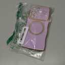 ZONRW for Samsung Galaxy S24 Ultra Case Magnetic,for Women Girls Soft Cute Wave Frame Curly Shape Love Heart Luxury Plating Phone Case Compatible with MagSafe Shockproof Back Cover 6.8"-Light Purple