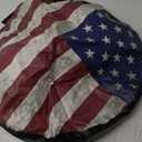 Retro American Flag Spare Tire Cover Fit for Jeep RV Truck SUV Travel Camper Trailer 14",15",16",17",Waterproof and Dustproof Protection Tires (15" for Diameter 27.5"-29.5"/69.85-74.92cm)