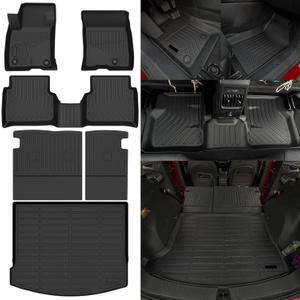 Naibeve Floor Mats for 2020-2025 Lincoln Corsair-All Weather for Lincoln Corsair Floor Mats Liners 2 Row & Cargo Liner & Seats Back Cover(Floor Liner+Backrest Mats+Trunk Mat)