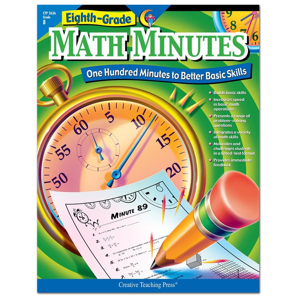 Creative Teaching Press Eighth-Grade Math Minutes Book