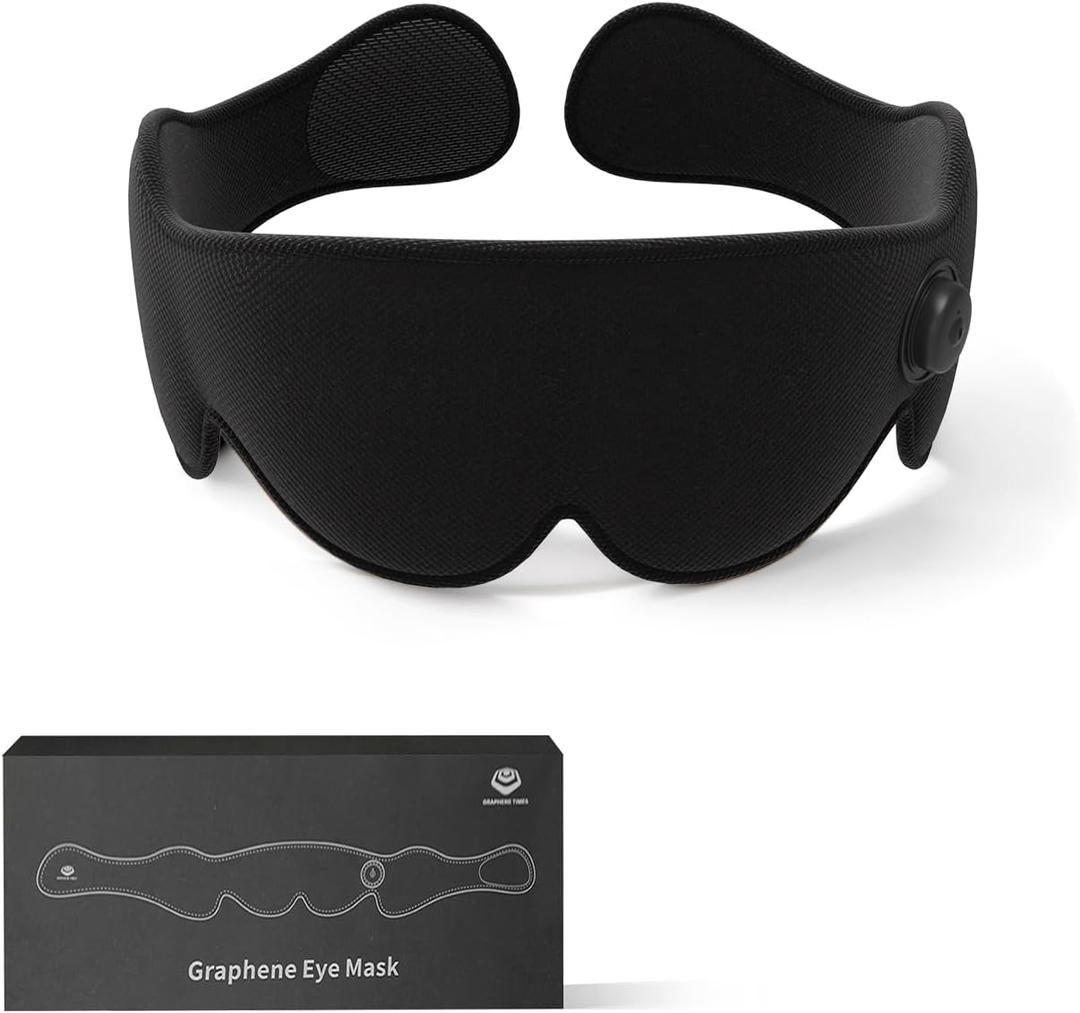 Graphene Times Heated Eye Mask, Cordless Heat Eye Compress for for Dry Eye Stye Relax Eye Strain, Portable Electric Warm Eye Mask for Blepharitis, Chalazion, Eye Fatigue or MGD