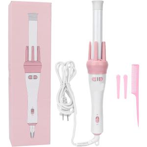 Professional Ceramic Curling Iron, Hair Waver Automatic 360 Rotating Hair Curler Quick Heating Electric Curling Wand 110240v for Long or Short Hair Styling(US)