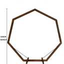 THORISE 7FT Wedding Arch, Heptagonal Wood Arch for Wedding Ceremony, Arbor Backdrop Stand for Garden Parties, Indoor, Outdoor, Wooden Arbor Rustic Farmhouse Theme