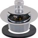 EZ-FLO Lift-n-Turn Bath Drain Assembly Kit, 1-3/8 in. x 16 Fine Thread, 2-7/8 in. OD Flange, 5/16 in. Tapped Zinc Body, Chrome Plated, 35231