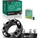 YHTAUTO 8x180mm Wheel Spacers 2 inch Fits Chevrolet & GMC Models, Silverado Sierra 2500 3500 2011-2022, Silverado 2500 2011-2018, Tire Spacers w/ M14x1.5 & 12.9 Grade Studs 125mm Center Bore 2PCS