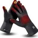 Heated Glove Liners for Men Women, Rechargeable Battery Electric Heated Gloves, Winter Warm Glove Liners for Arthritis Raynaud, Thin Gloves Riding Ski Snowboarding Hiking Cycling