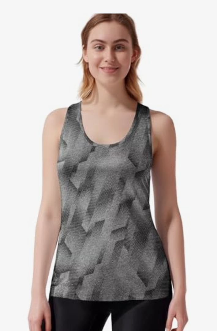 Zengjo Running Tanks for Women Moisture Wicking Athletic Workout Gym Tops Racerback(Heather Grey,L)