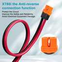 XT60i to O Ring Terminal Cable 10 AWG 3FT XT60i Female to O Ring Connector XT60i-F Extension Cable for Portable Power Station Solar Generator