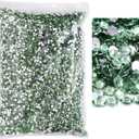 Blinginbox 50000pcs Flatback Rhinestones,Resin Non Hotfix Rhinestones Large Quantity Wholesale for Crafts DIY Creative Design,Clothes,Makeup,Nail Art (2mm=0.08",Emerald)